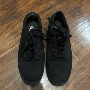 Vans All-Black Canvas Sneakers